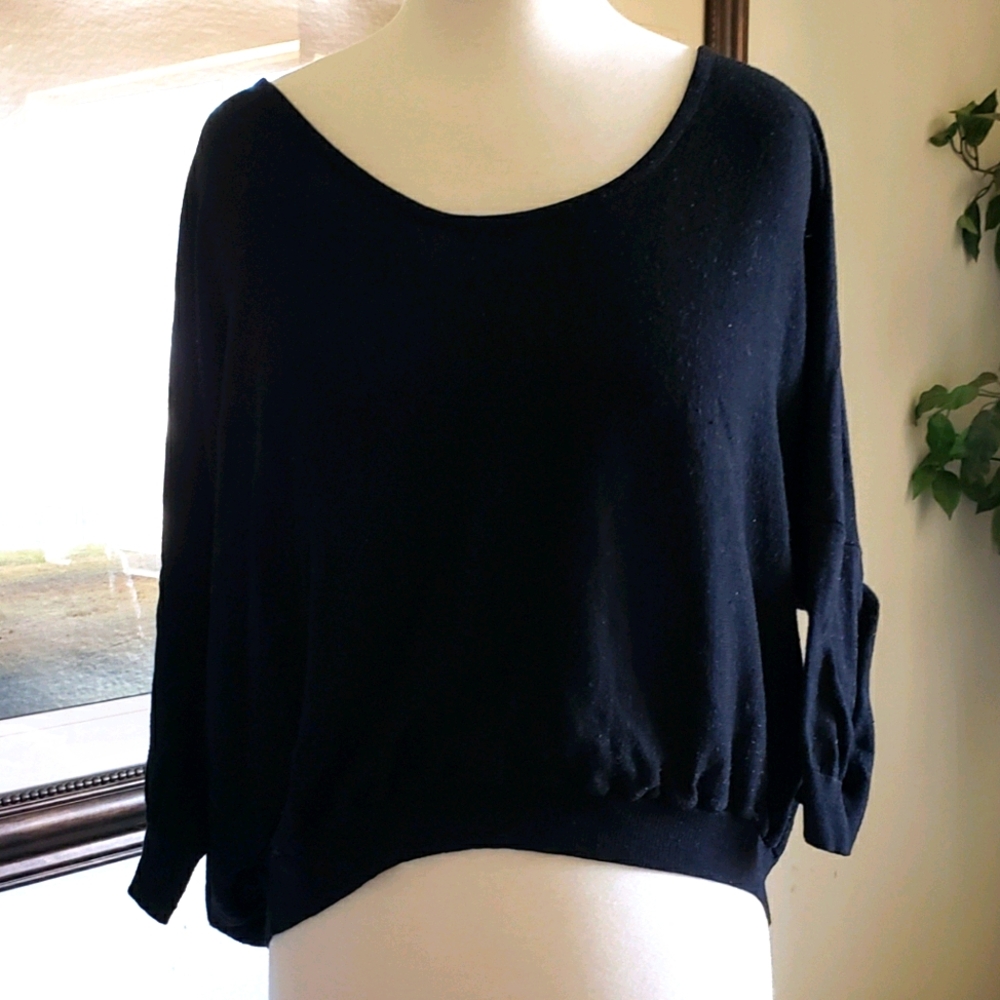 Dolman sleeved cocoon pullover